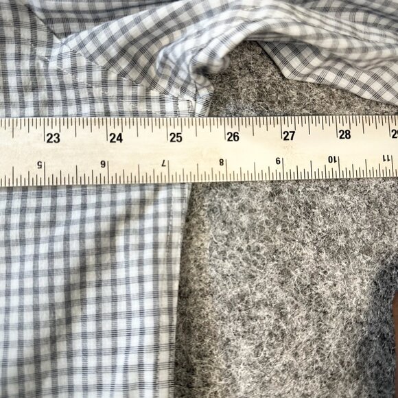 Goodfellow Co Mens Standard Fit Check Shirt Gray White Gingham Long Sleeve XXL - Picture 12 of 15